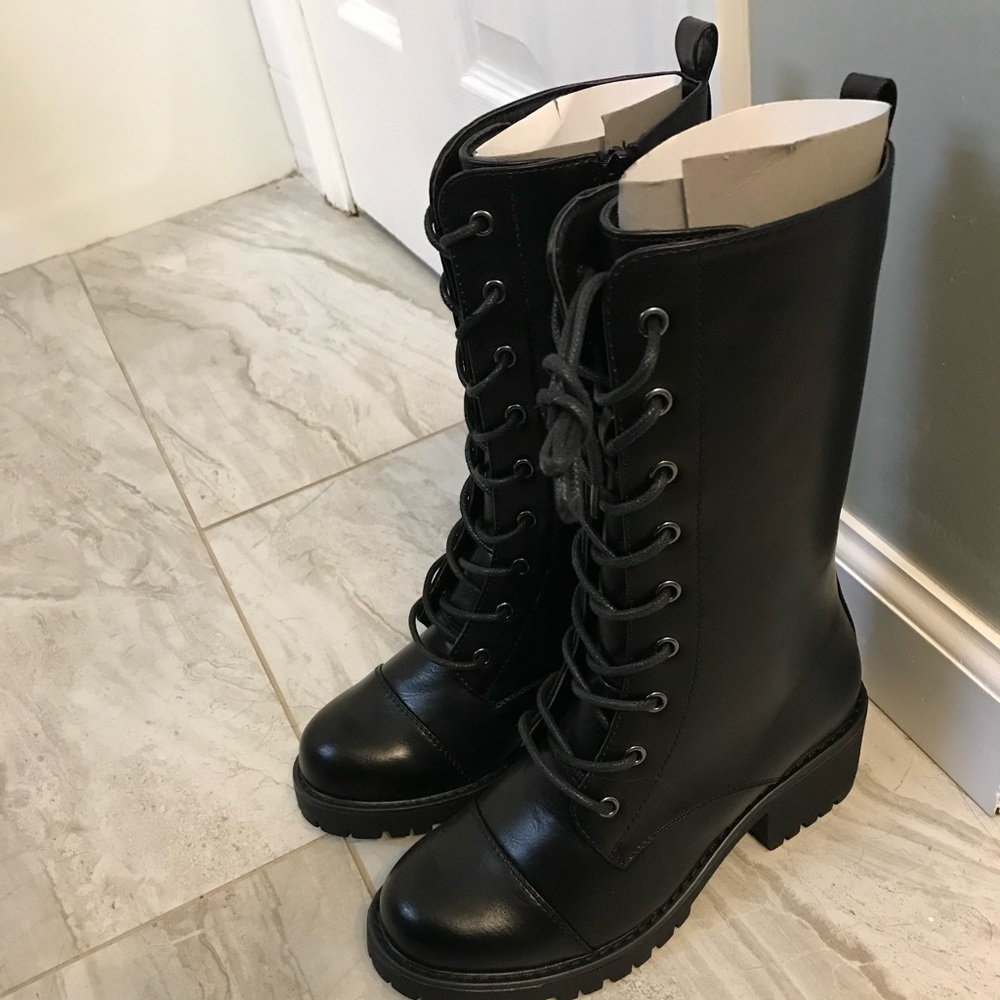 Brand new all black combat boots